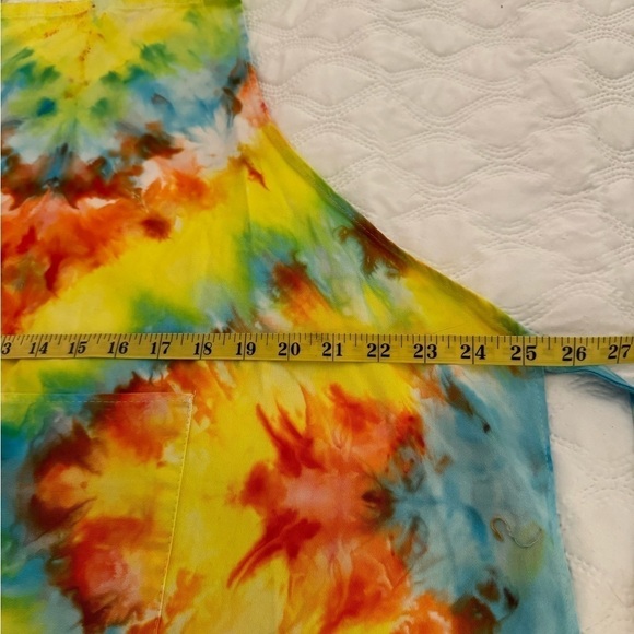 Hand crafted after tie dyed apron.  Put some color in your kitchen - Picture 4 of 6